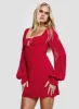 Bayford Long Sleeve Mini Dress Red sold by Princess Polly