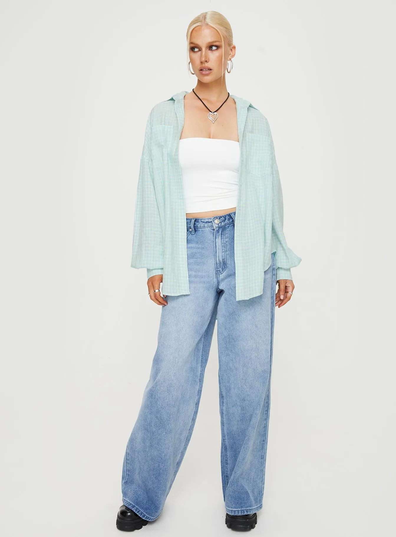 Lindford Shirt Blue Check sold by Princess Polly product image thumbnail 3