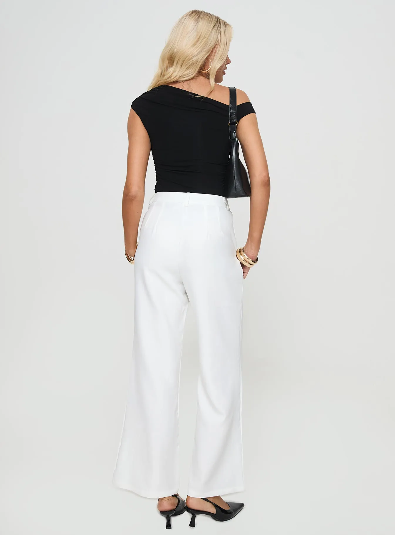 Jazzar Pocket Detail Pleated Pant White sold by Princess Polly product image thumbnail 5