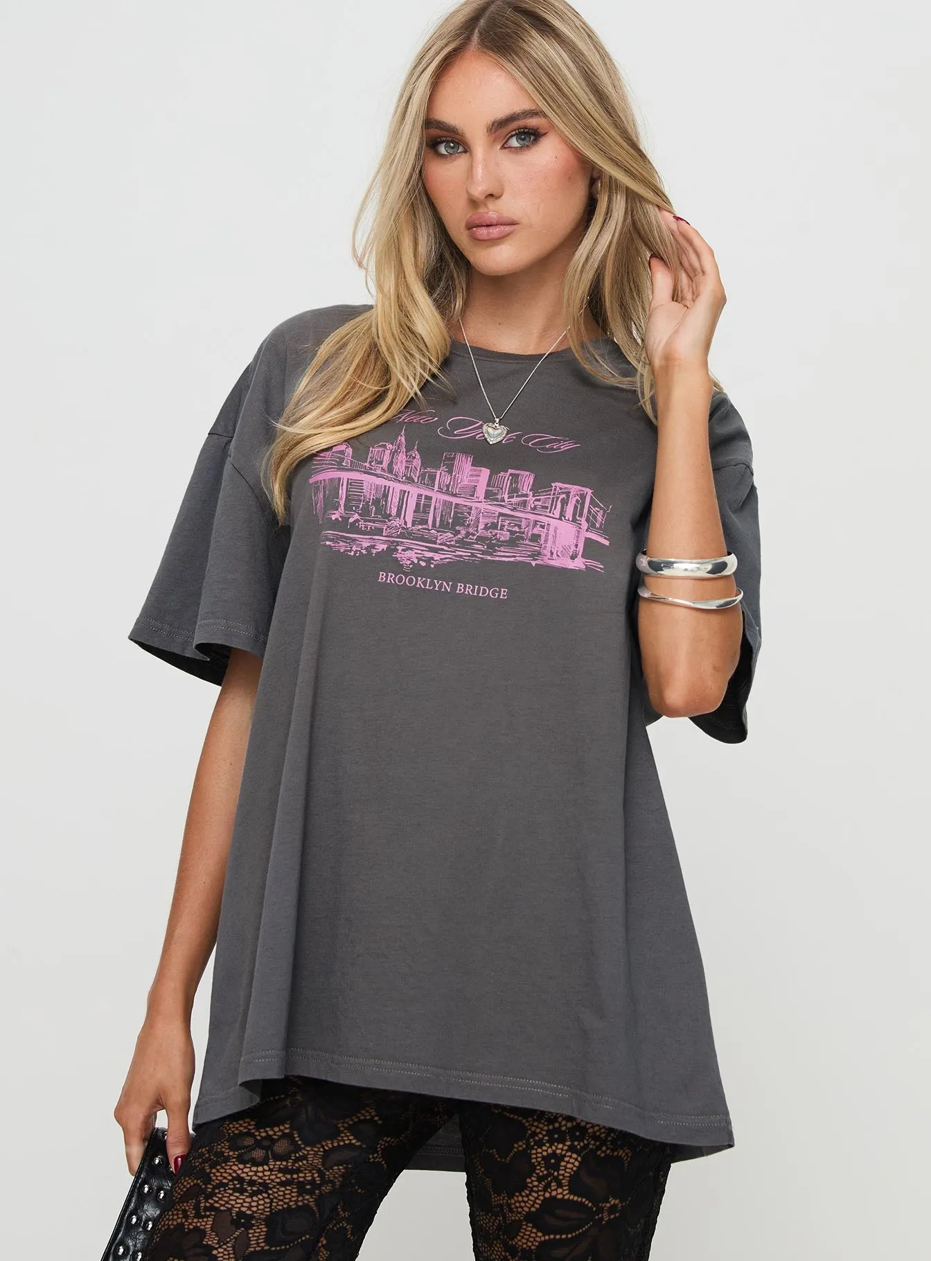 Brooklyn Bridge Tee Black sold by Princess Polly product image thumbnail 2