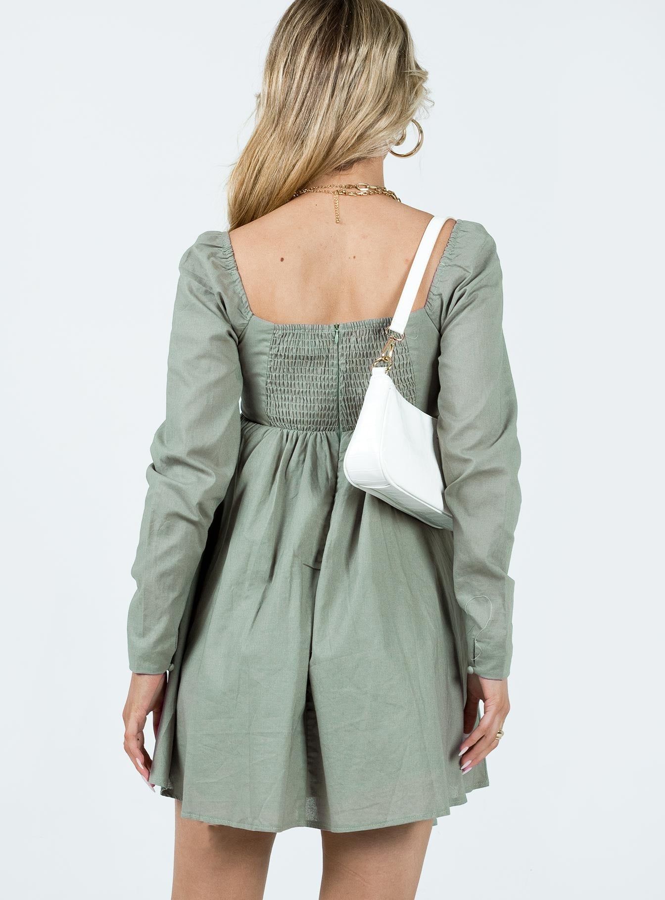 Vikki Mini Dress Sage sold by Princess Polly product image thumbnail 4