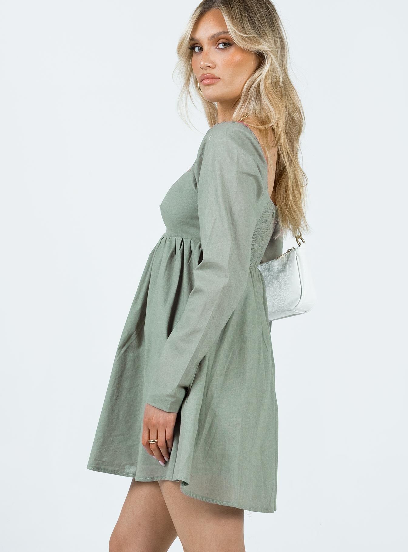Vikki Mini Dress Sage sold by Princess Polly product image thumbnail 3