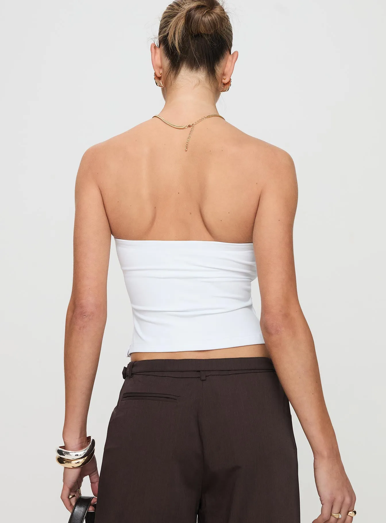 Aurorah Strapless Top White sold by Princess Polly product image thumbnail 5