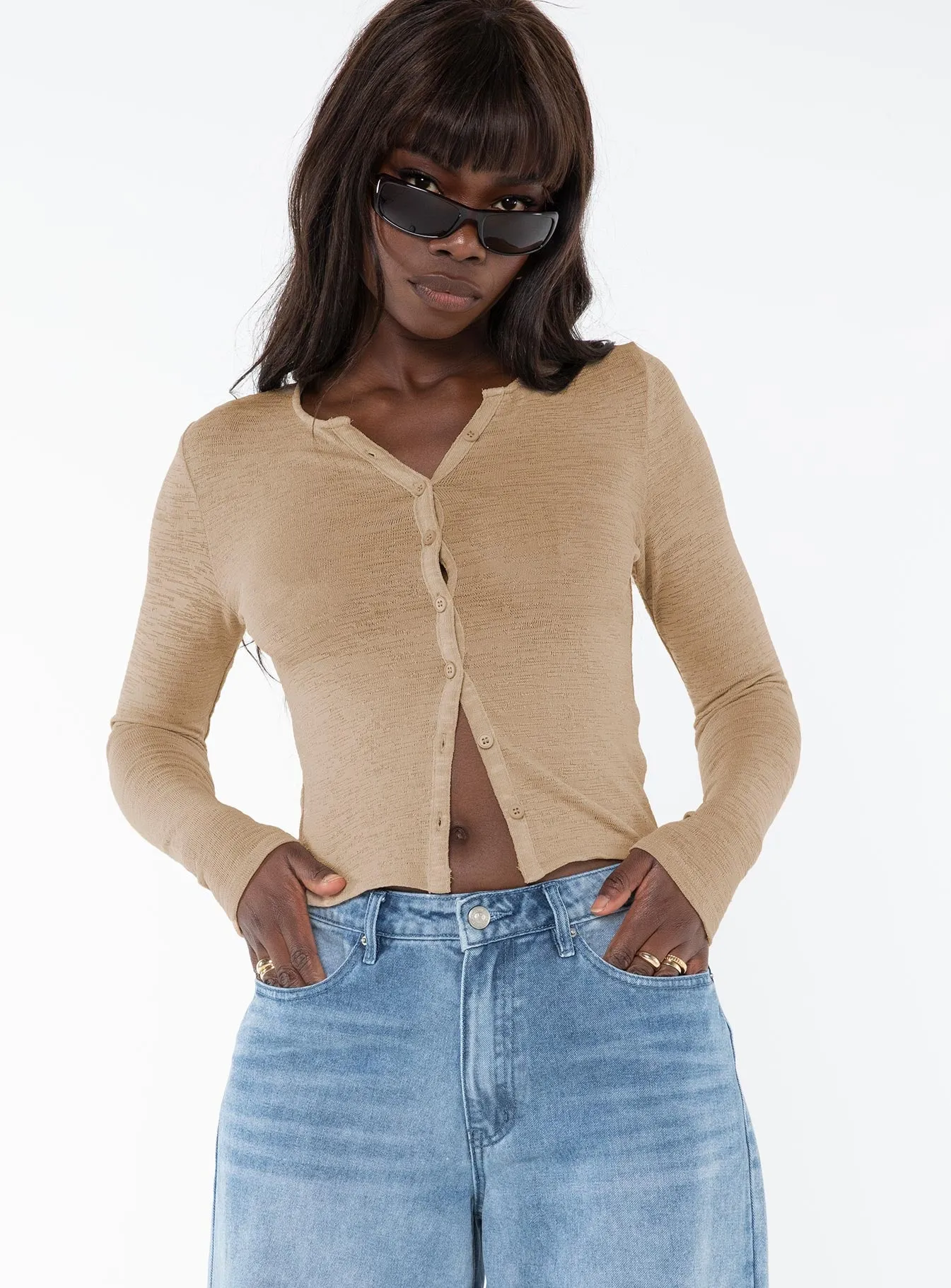 Altis Long Sleeve Top Beige sold by Princess Polly product image thumbnail 2