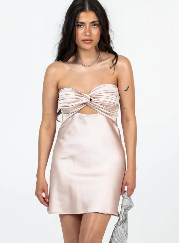 Shellie Mini Dress Pink Petite sold by Princess Polly