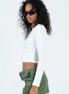 Gadigal Long Sleeve Top White sold by Princess Polly