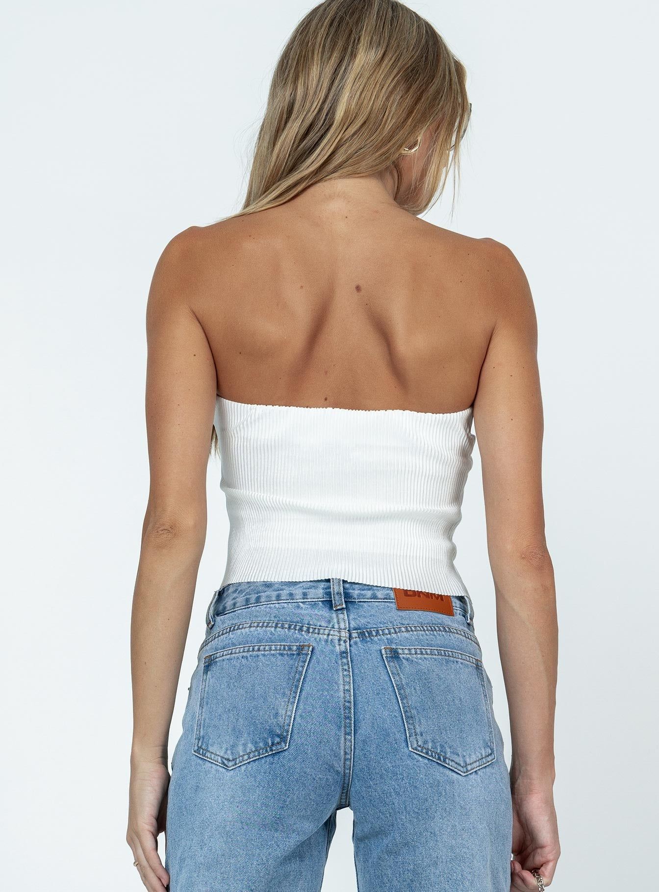 Cressida Strapless Top White sold by Princess Polly product image thumbnail 5