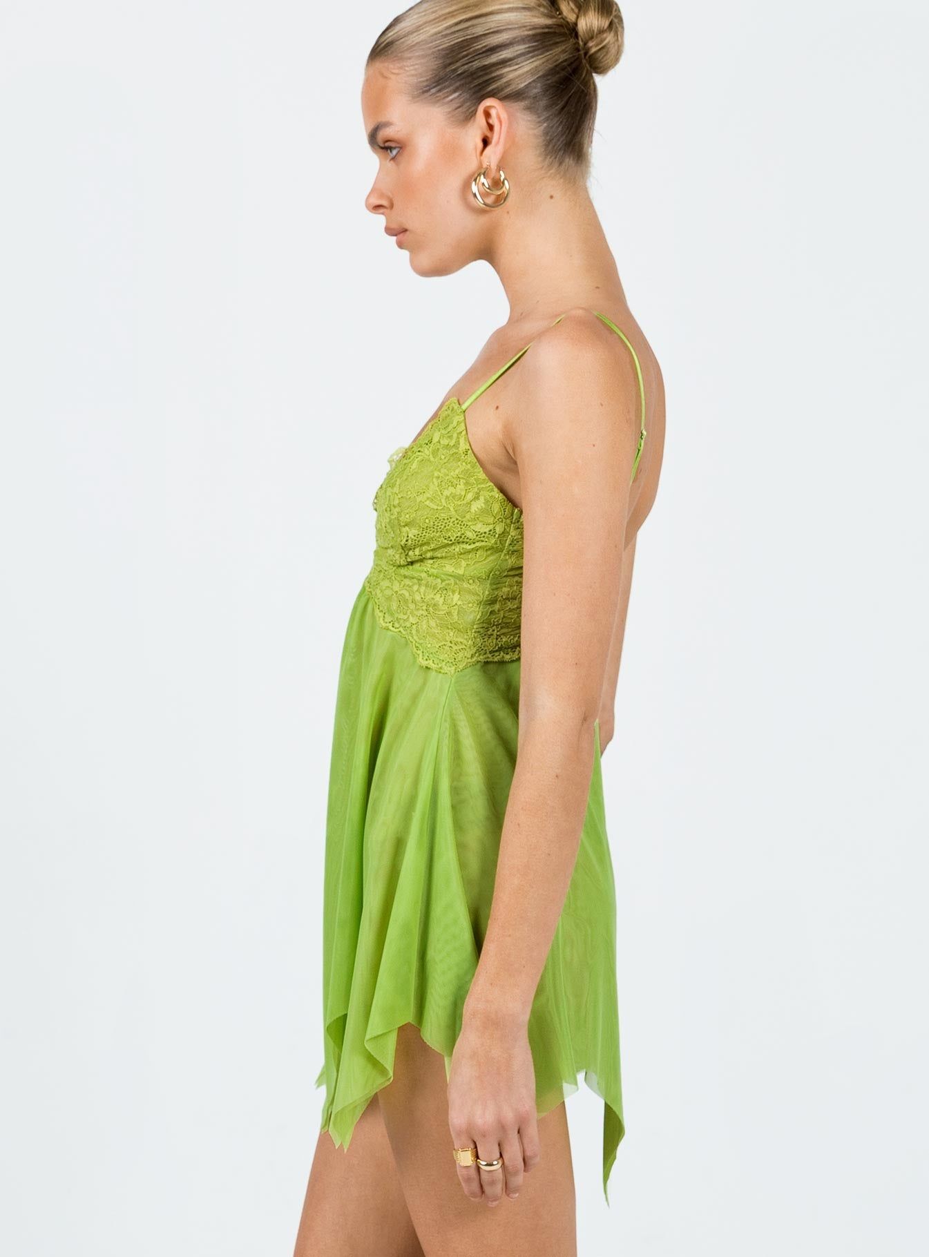 Tinker Mini Dress Green sold by Princess Polly product image thumbnail 4