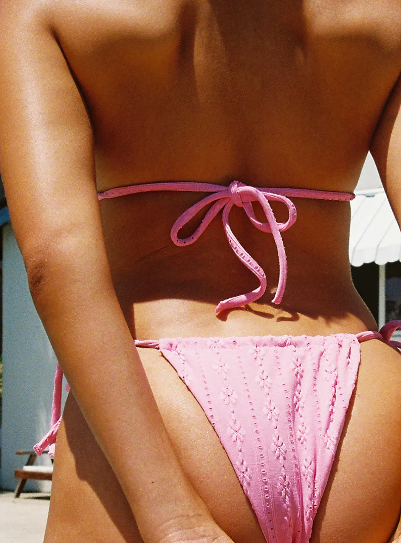 Jenner Triangle Anglaise Bikini Top Bubblegum Pink sold by Princess Polly product image thumbnail 4