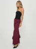 Aquaville Pants Burgundy Pinstripe sold by Princess Polly