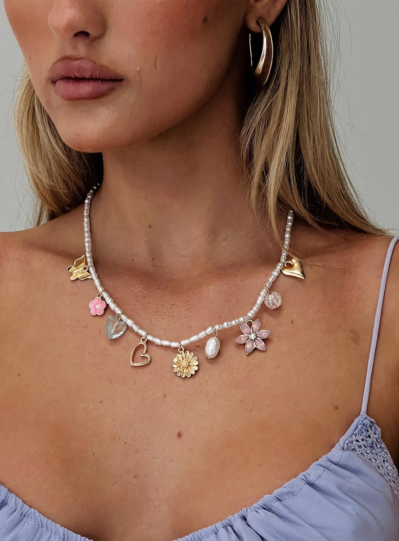 Works A Charm Necklace Multi sold by Princess Polly