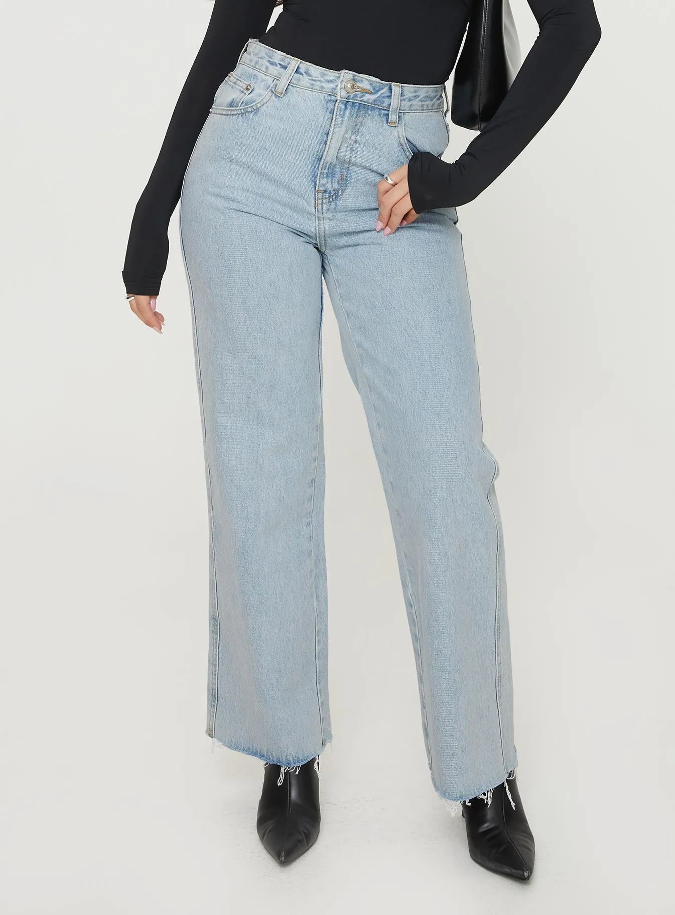 Arlington Straight Leg Denim Jeans Light Wash Petite sold by Princess Polly product image thumbnail 2