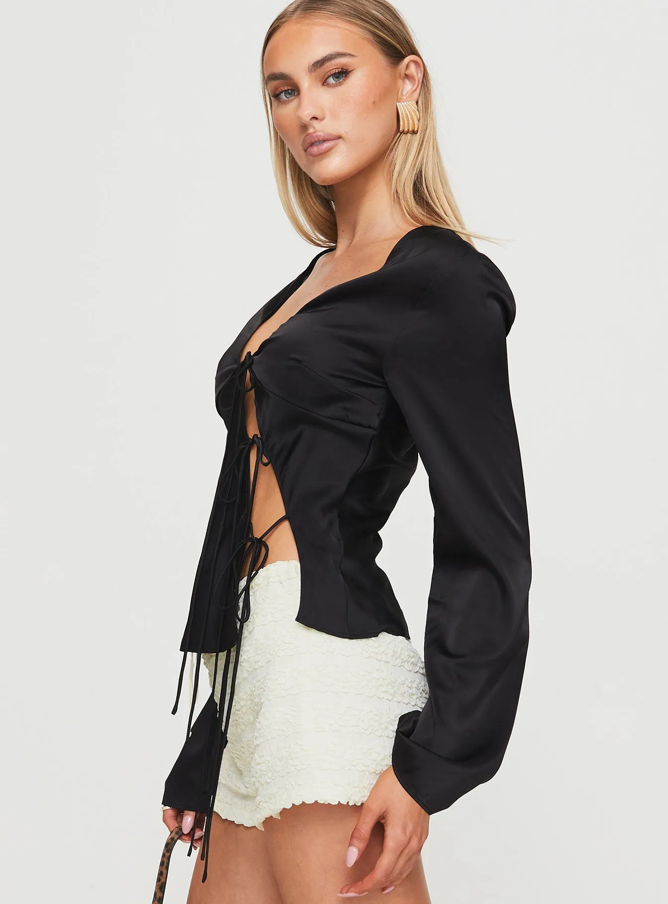 Mariah Long Sleeve Top Black sold by Princess Polly product image thumbnail 4