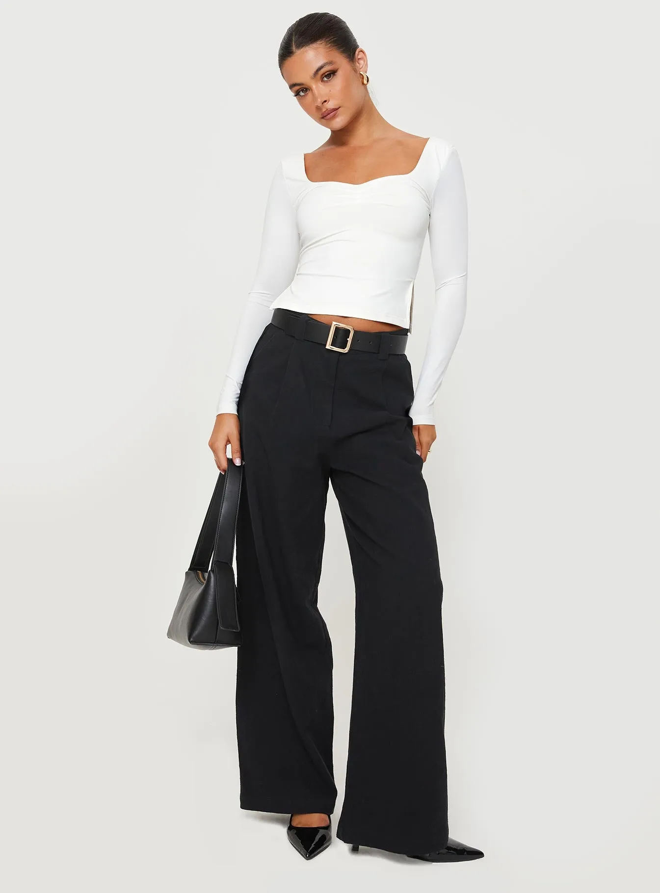 Rehna Long Sleeve Top White sold by Princess Polly product image thumbnail 3