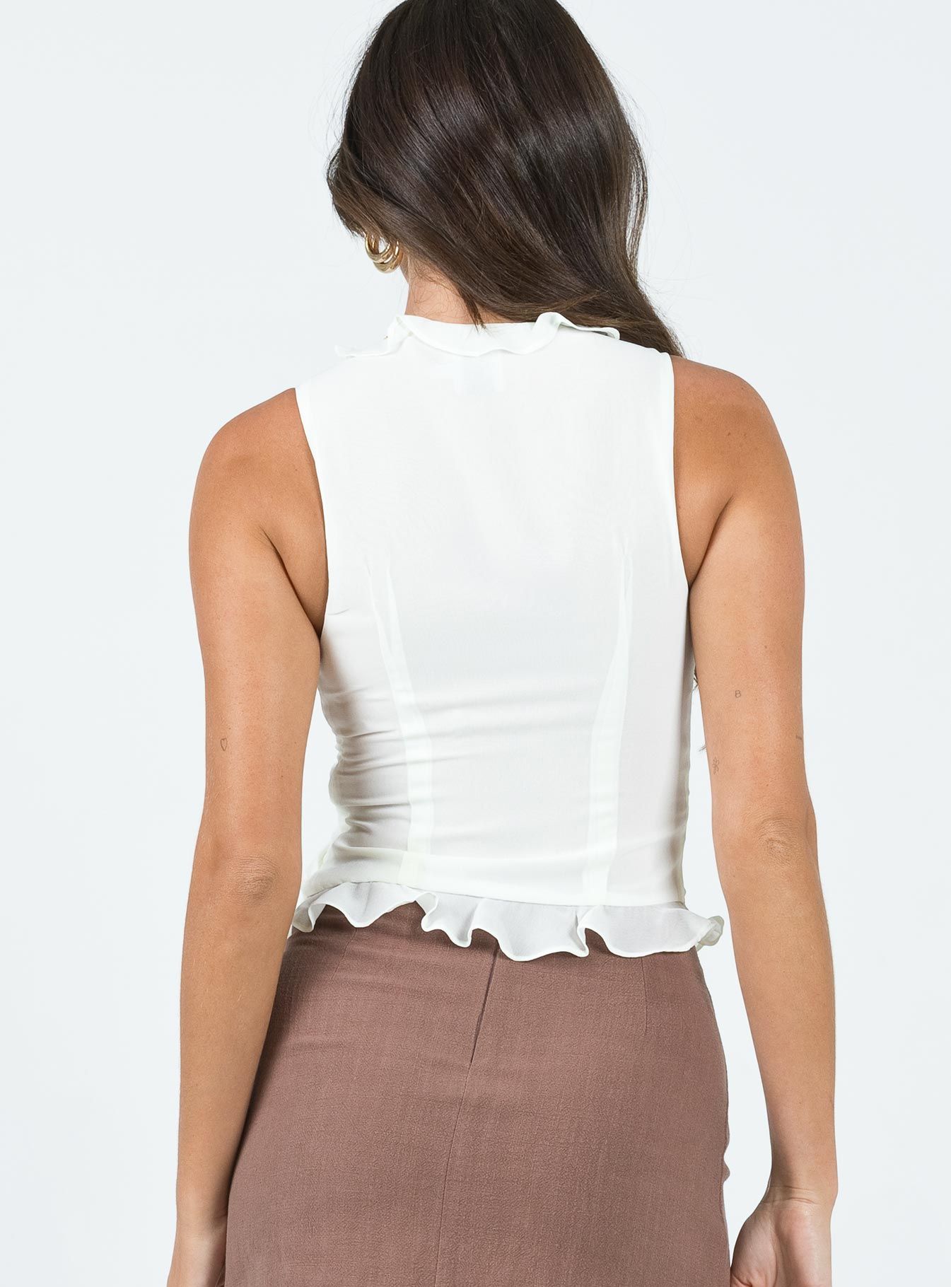 Elvie Top White sold by Princess Polly product image thumbnail 5