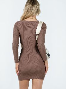 Ranni Mini Dress Brown sold by Princess Polly