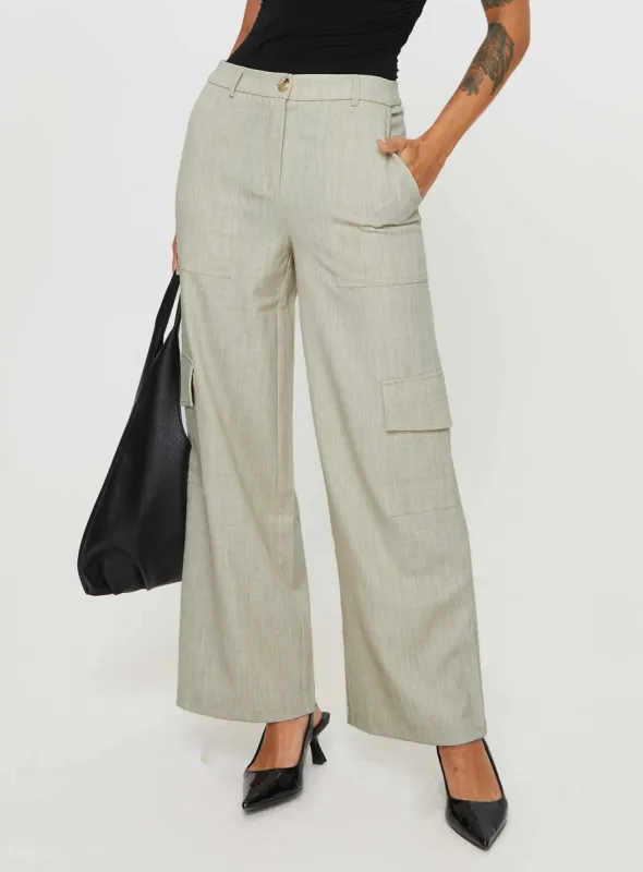 Stacks Cargo Pant Beige sold by Princess Polly