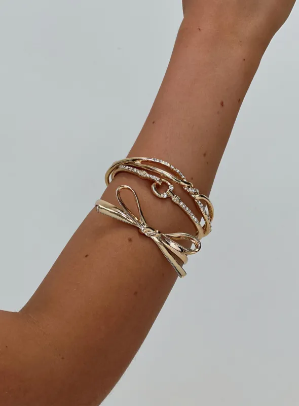 All For Us Bracelet Pack Gold sold by Princess Polly