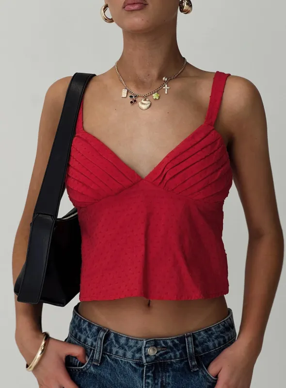 Prevost Cami Top Red sold by Princess Polly