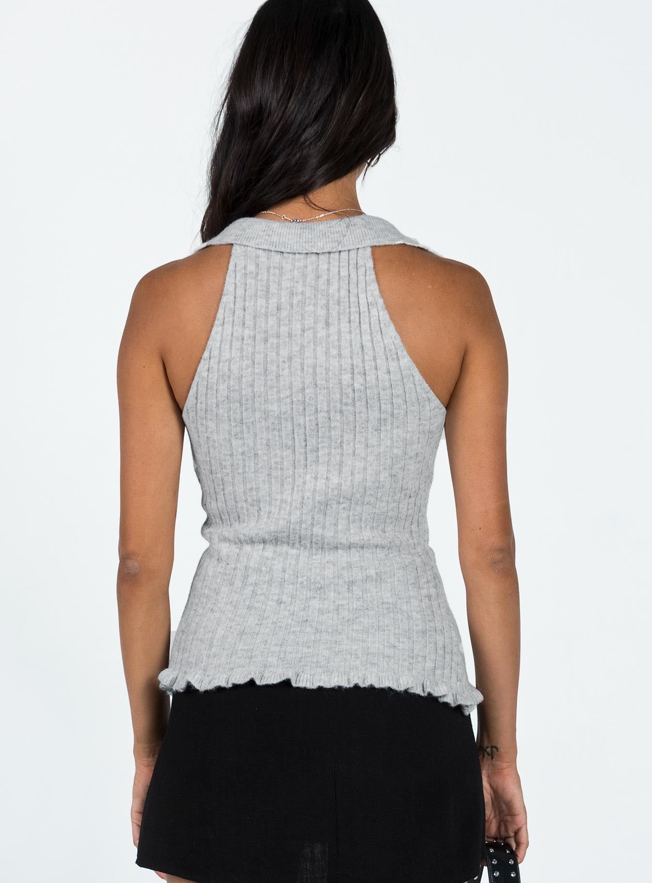 Galliniski Knit Top Grey sold by Princess Polly product image thumbnail 5
