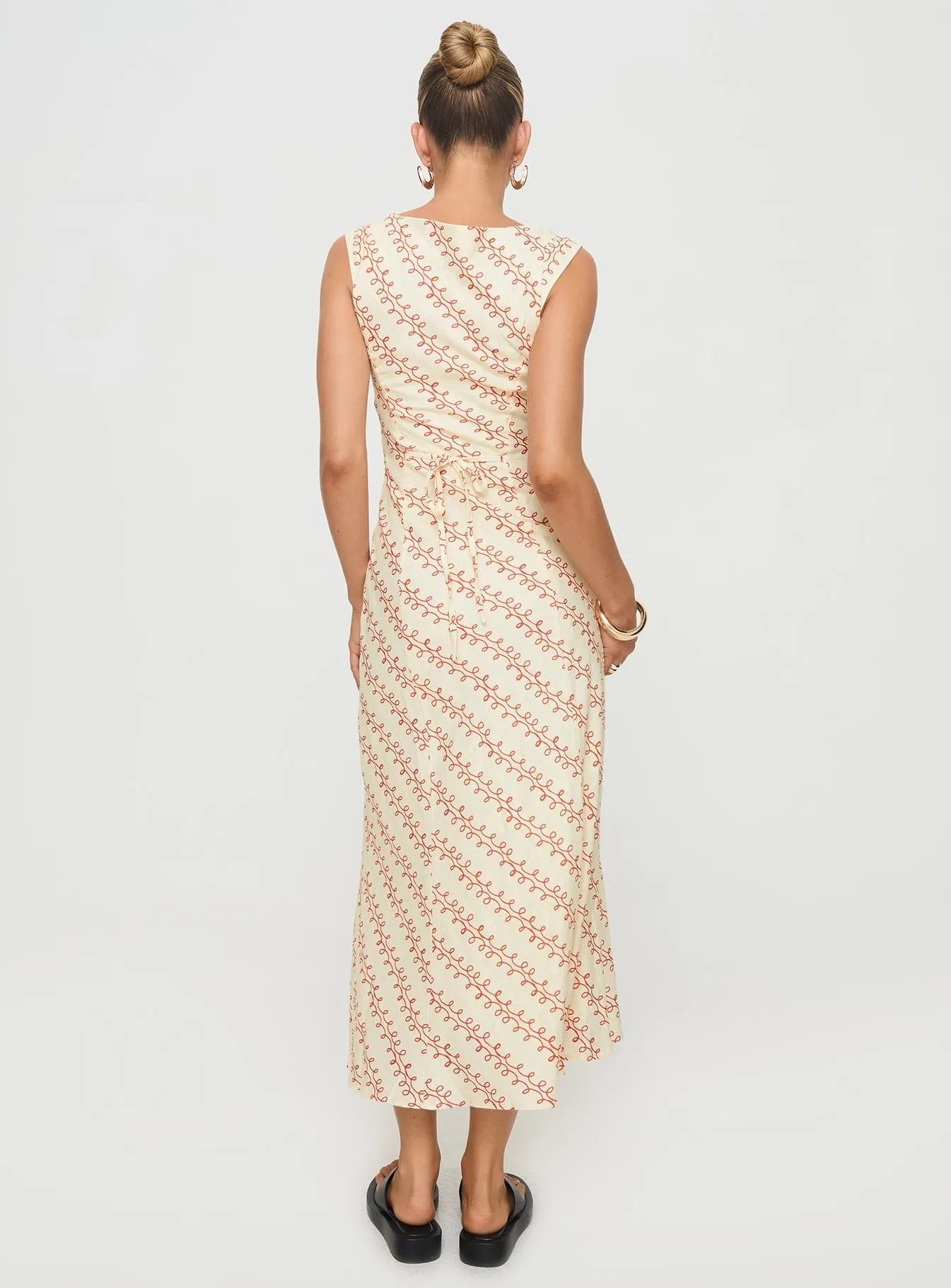 Chosen Girl Linen Blend Midi Dress Multi sold by Princess Polly product image thumbnail 5