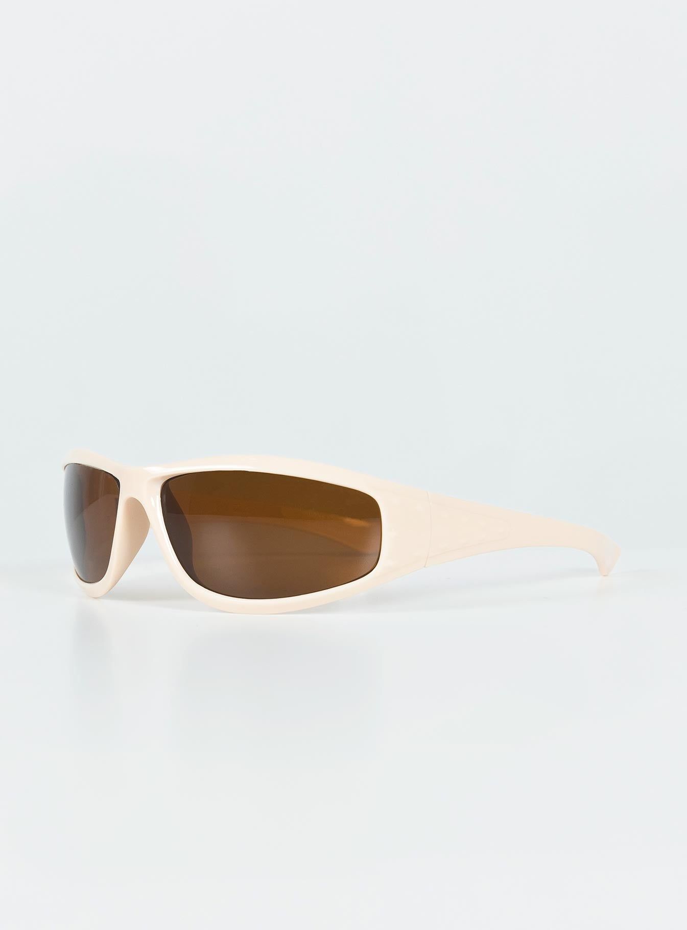 Mora Sunglasses Beige sold by Princess Polly product image thumbnail 3