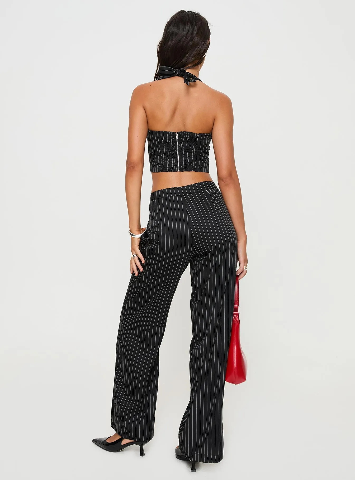 Kimia Pants Black / White Pinstripe sold by Princess Polly product image thumbnail 5