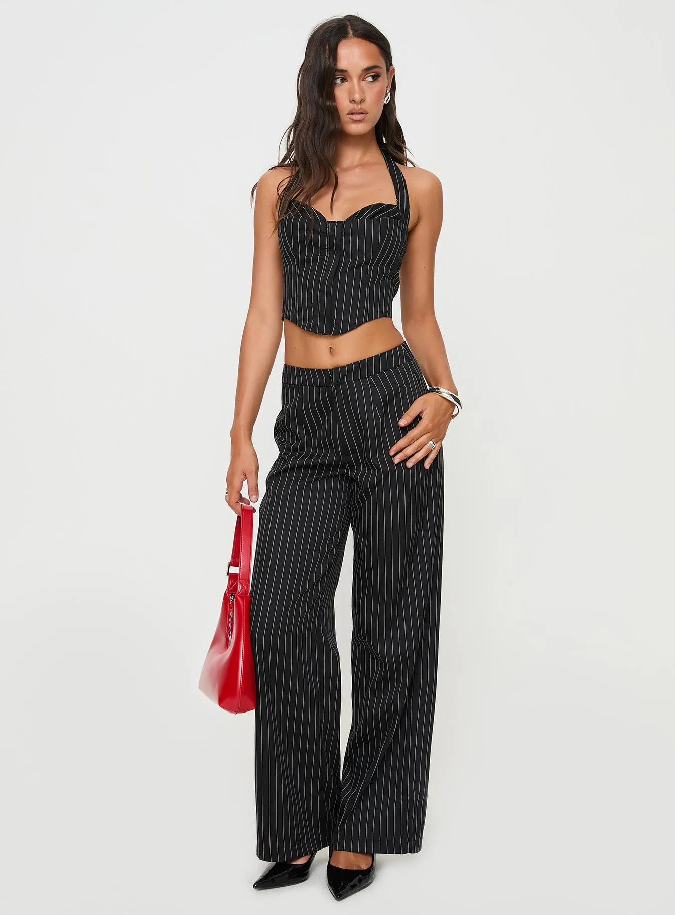 Kimia Pants Black / White Pinstripe sold by Princess Polly product image thumbnail 3