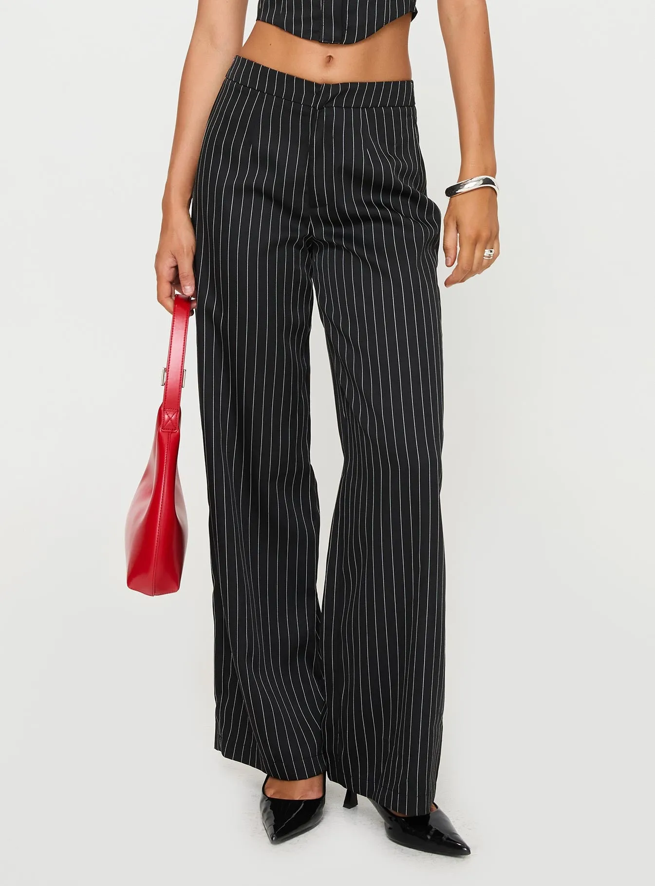 Kimia Pants Black / White Pinstripe sold by Princess Polly product image thumbnail 2