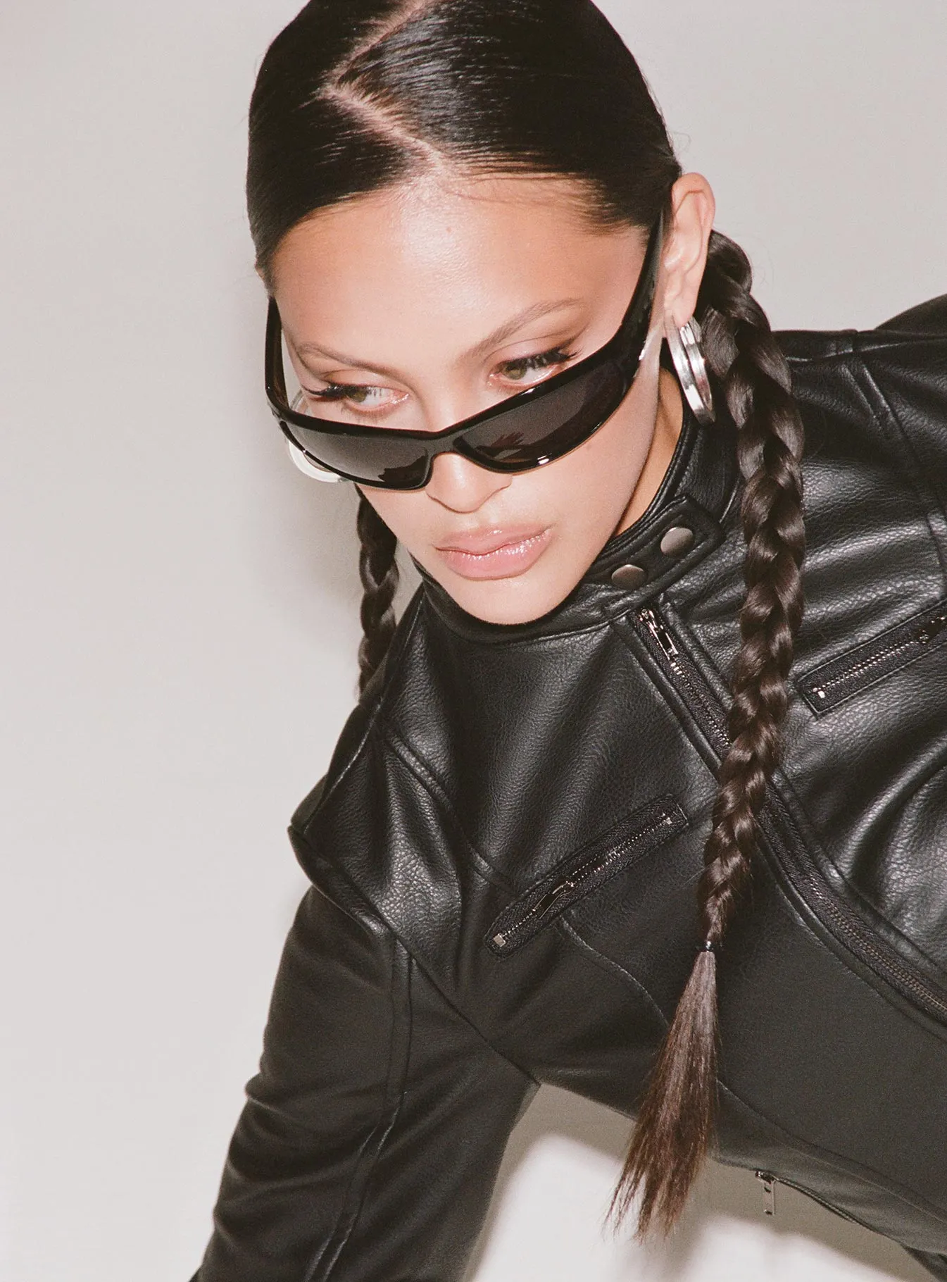 Rave On Sunglasses Black sold by Princess Polly