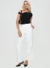 Jazzar Pocket Detail Pleated Pant White Petite sold by Princess Polly