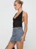 Denis Mini Denim Skirt Light Blue sold by Princess Polly