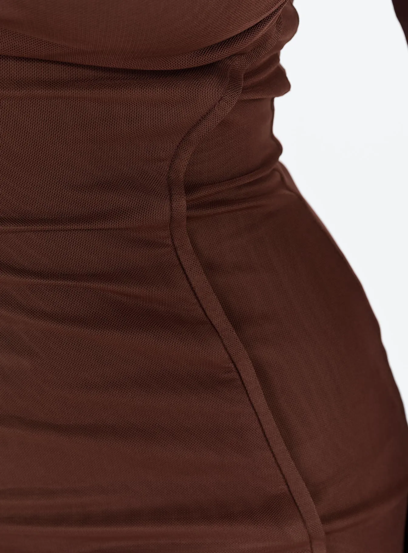 Ranier Long Sleeve Mini Dress Burgundy sold by Princess Polly product image thumbnail 5