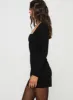 Karina Long Sleeve Mini Dress Black sold by Princess Polly