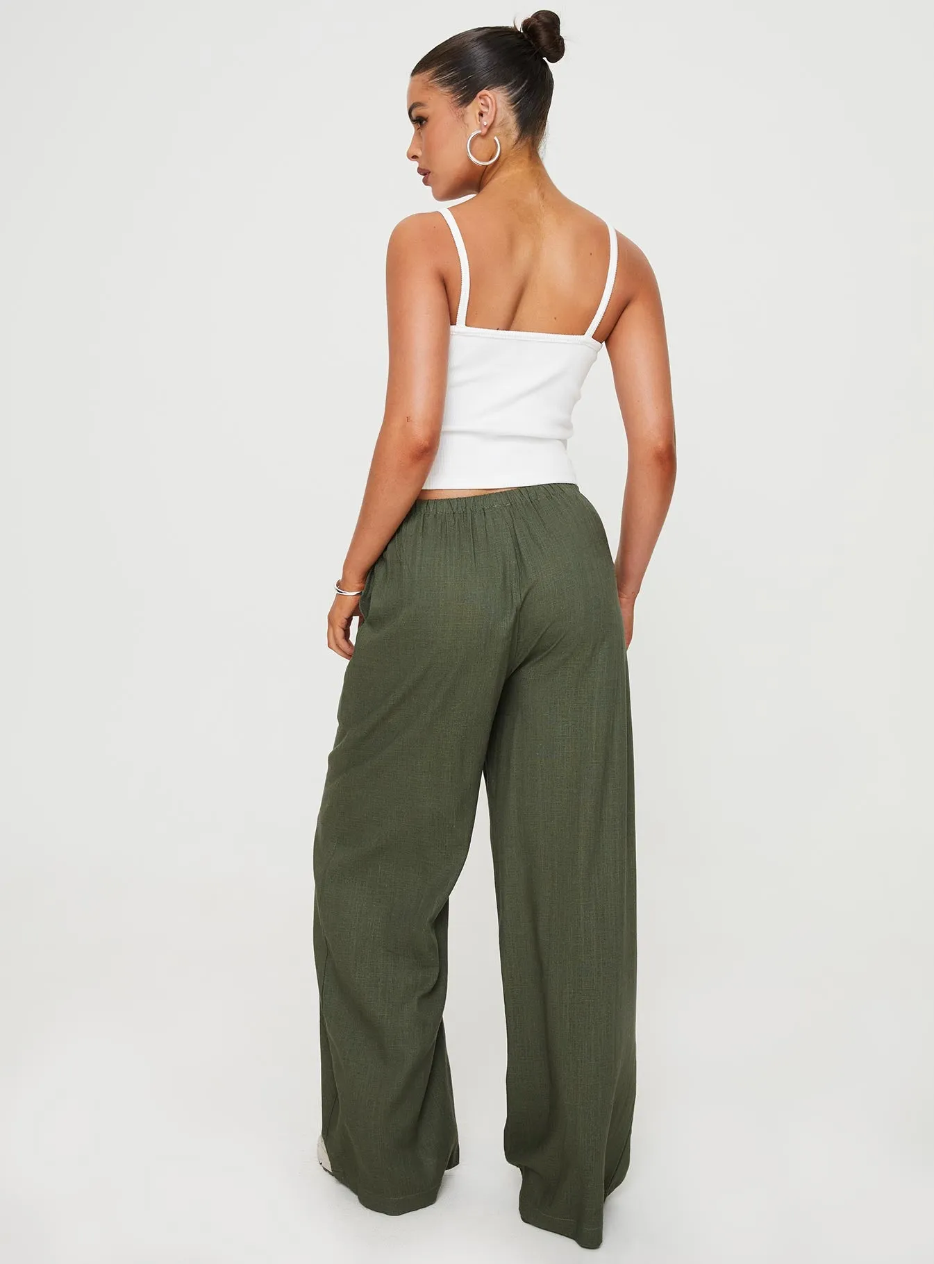 Ogilvie Linen Blend Pants Olive sold by Princess Polly product image thumbnail 5