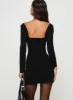 Karina Long Sleeve Mini Dress Black sold by Princess Polly