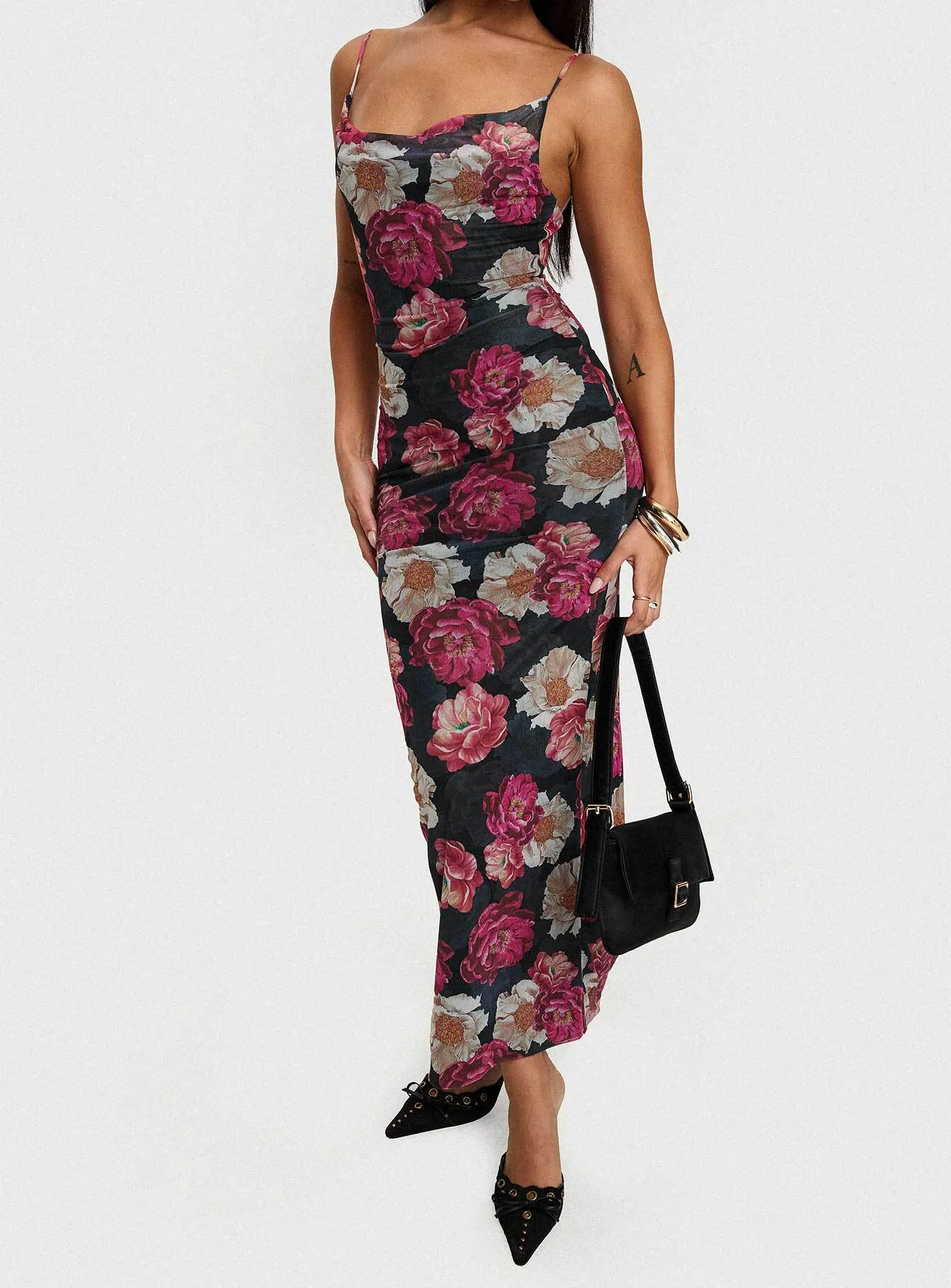 Auley Maxi Dress Multi / Red Floral sold by Princess Polly