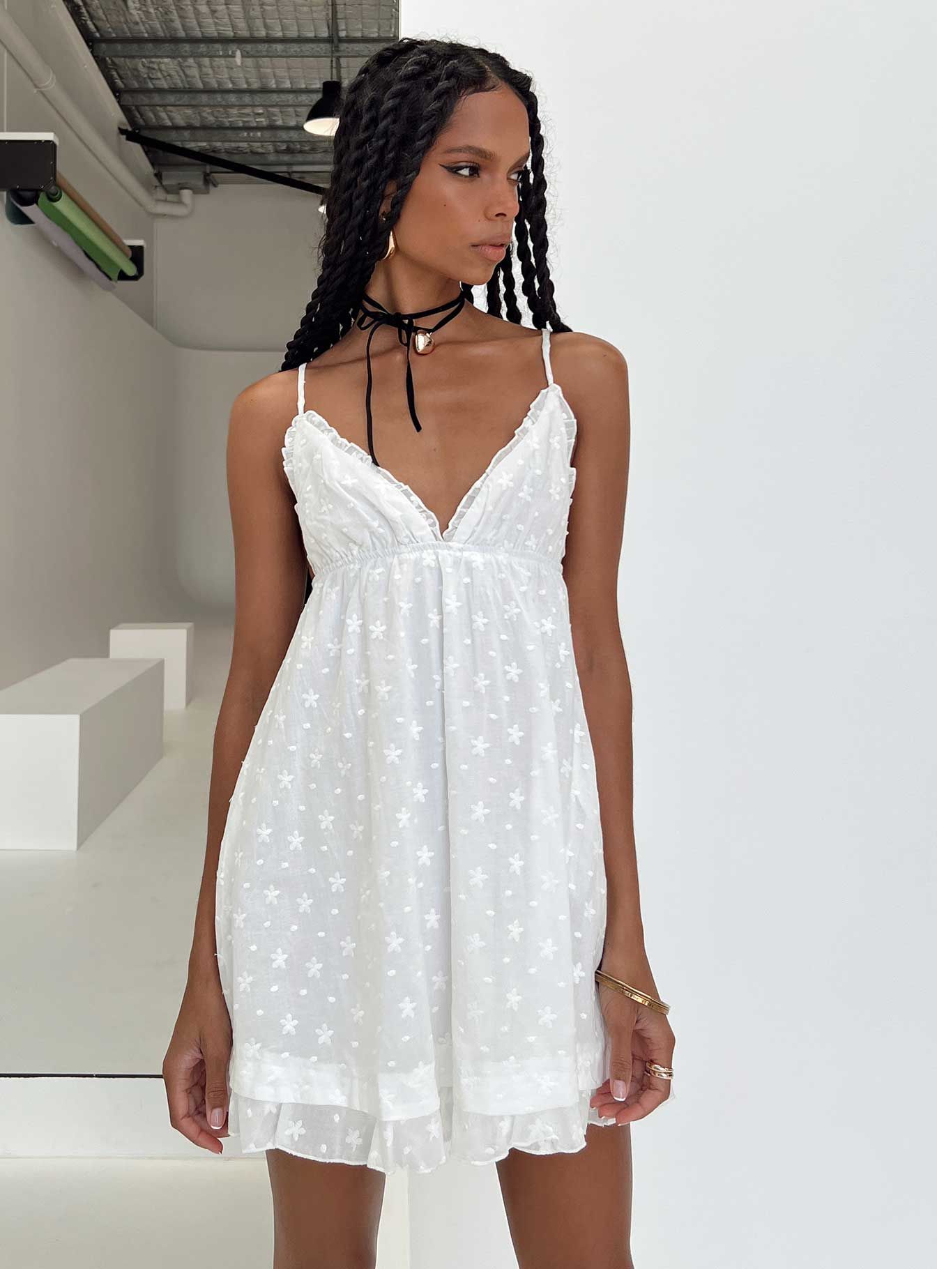 Leander Mini Dress White sold by Princess Polly product image thumbnail 5