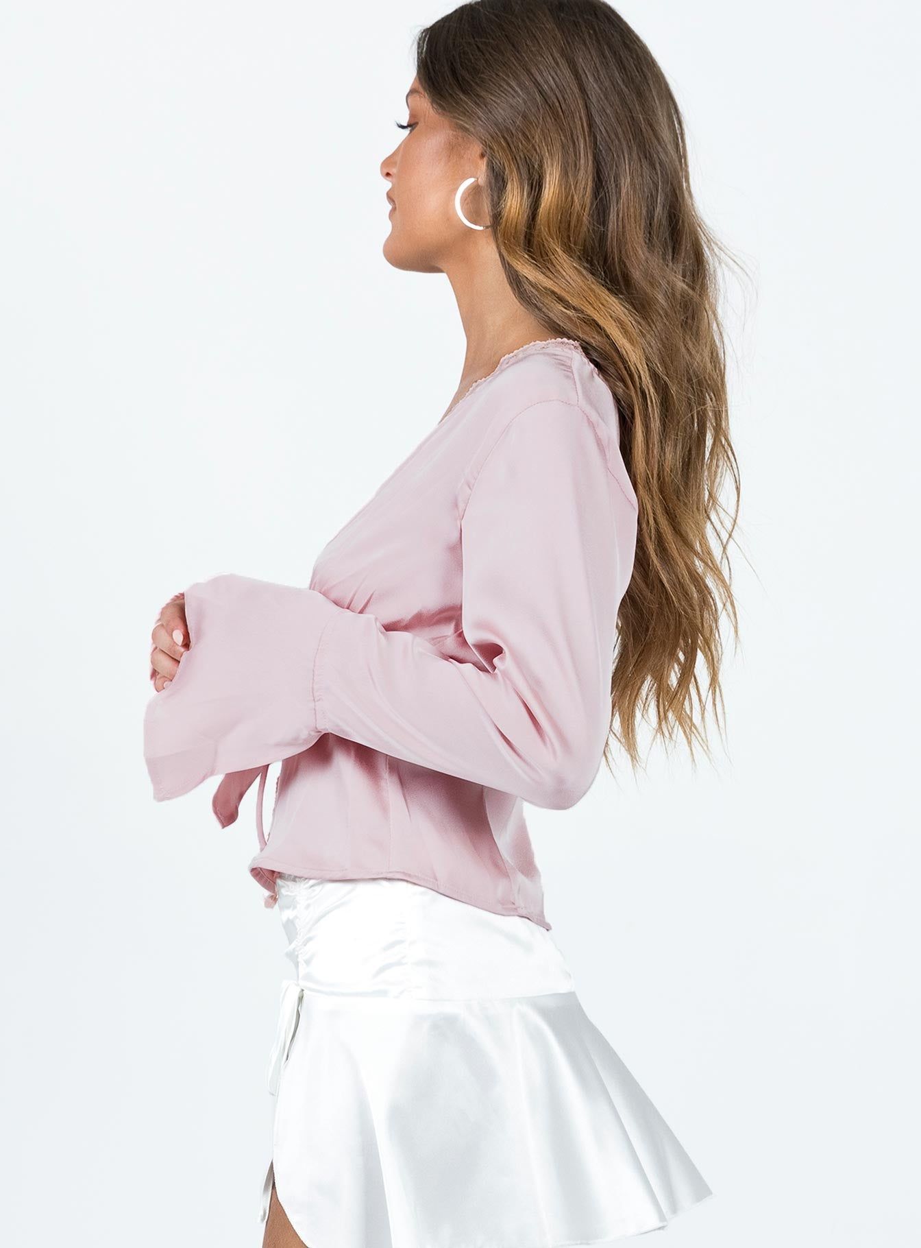 Hunton Long Sleeve Top Pink sold by Princess Polly product image thumbnail 3