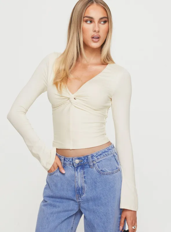 Ophelie Top Cream sold by Princess Polly