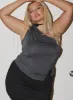 Liotta One Shoulder Top Grey Curve sold by Princess Polly