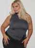 Liotta One Shoulder Top Grey Curve sold by Princess Polly