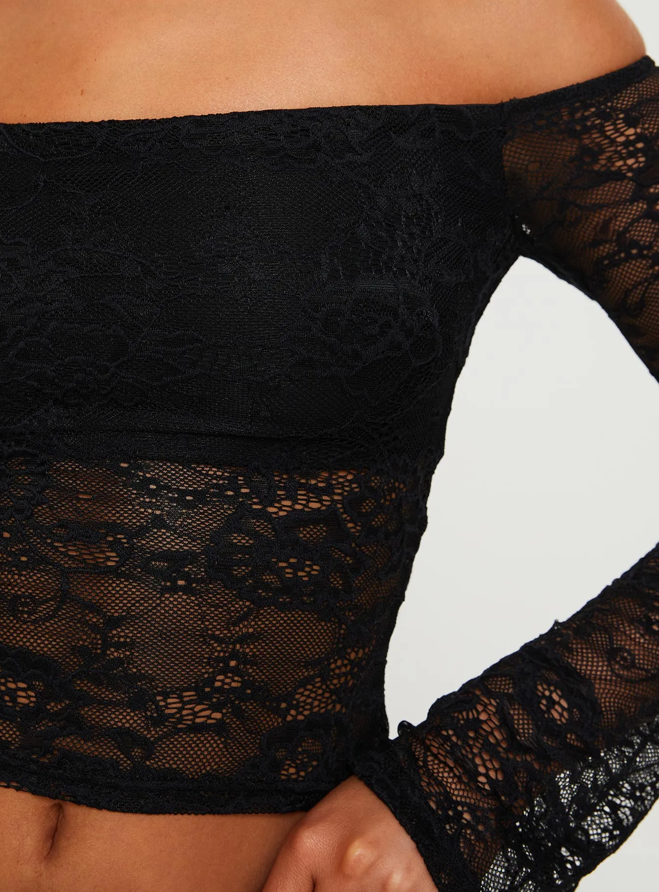 Charet Off The Shoulder Top Black sold by Princess Polly product image thumbnail 5