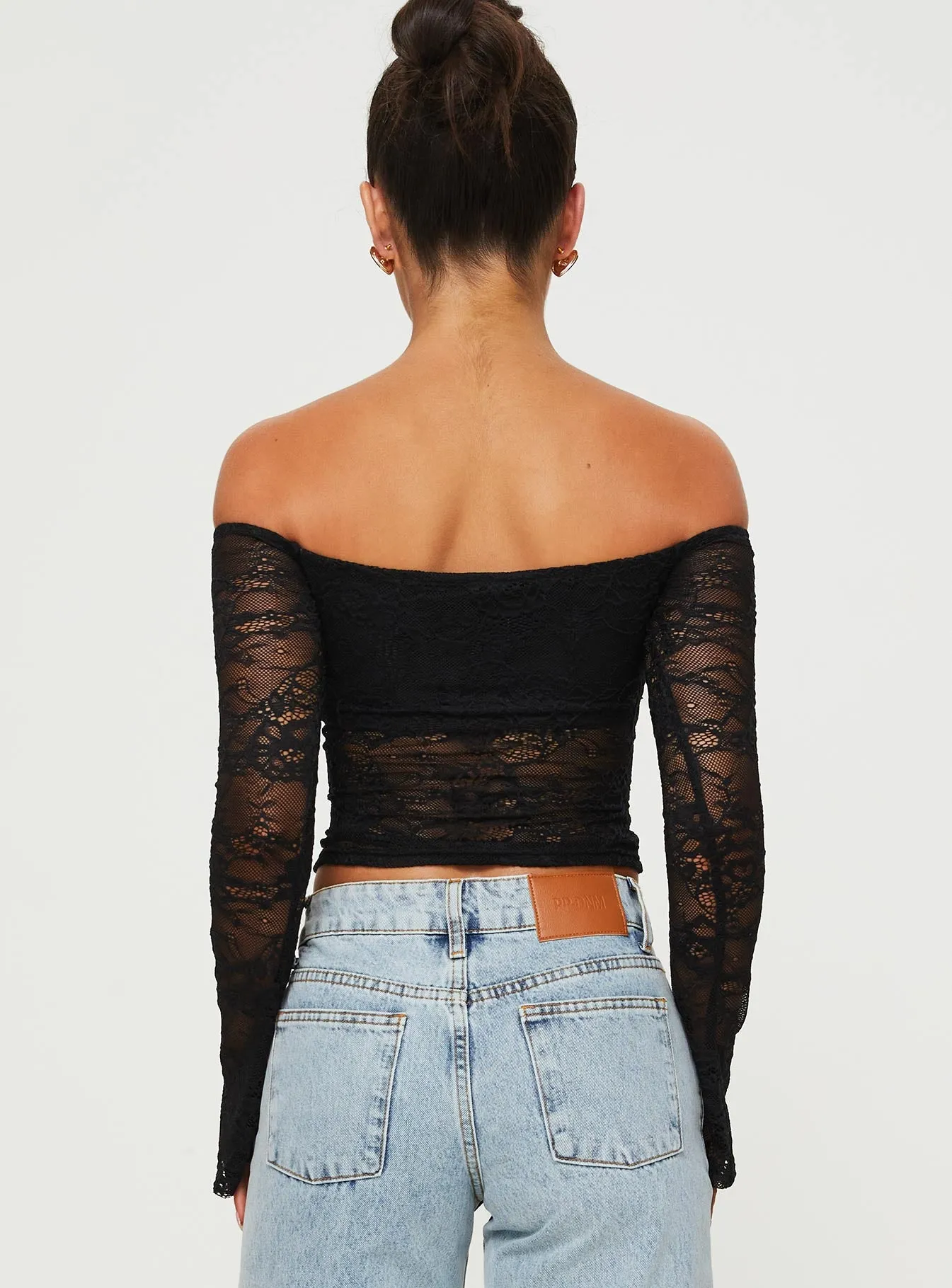 Charet Off The Shoulder Top Black sold by Princess Polly product image thumbnail 4