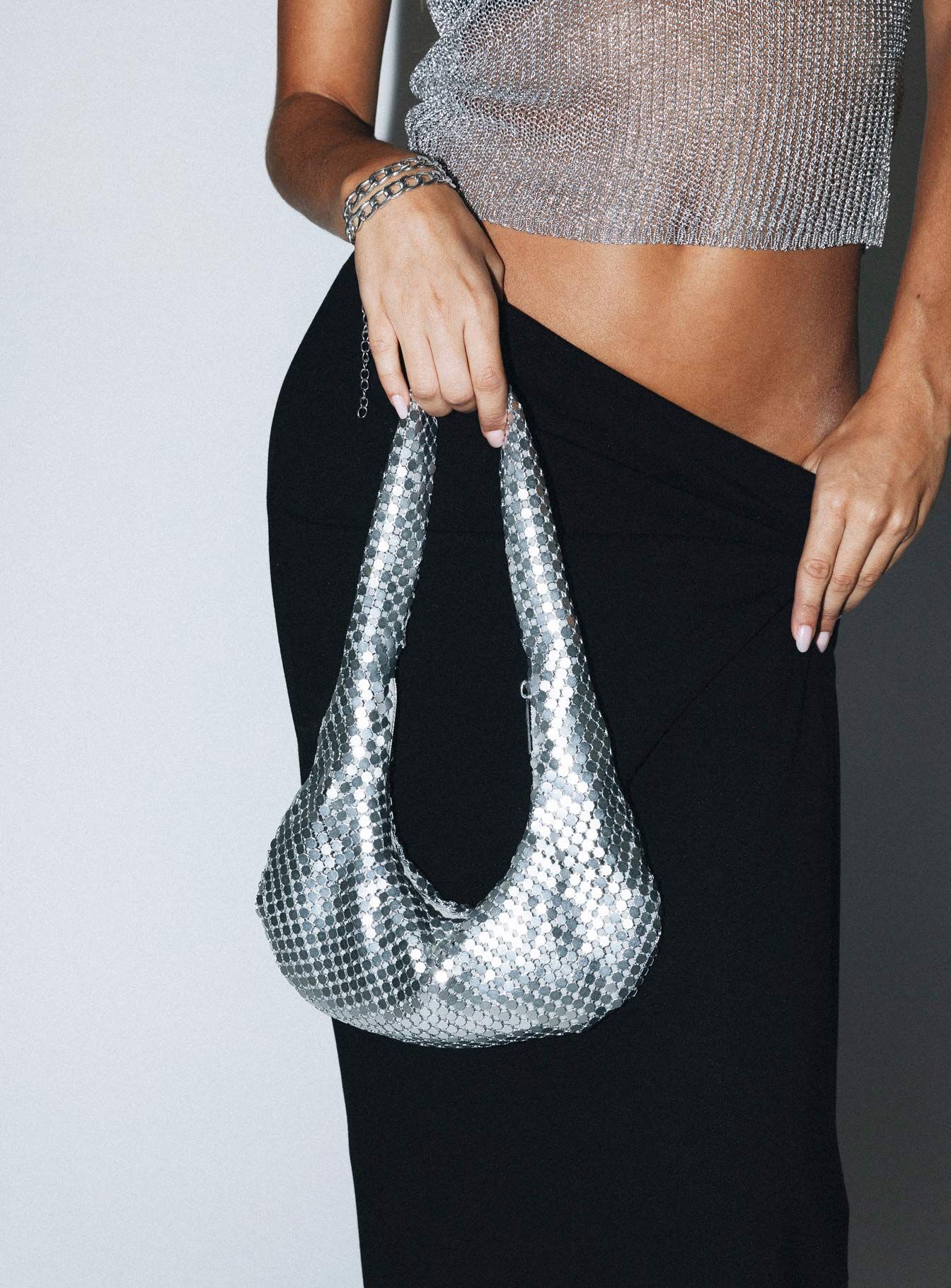 Alexanderson Shoulder Bag Silver sold by Princess Polly