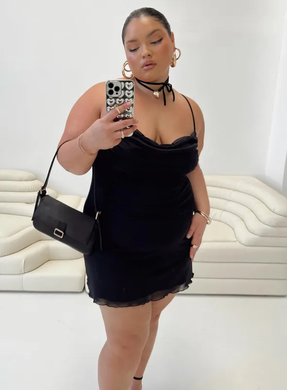 Sugar Mini Dress Black Curve sold by Princess Polly