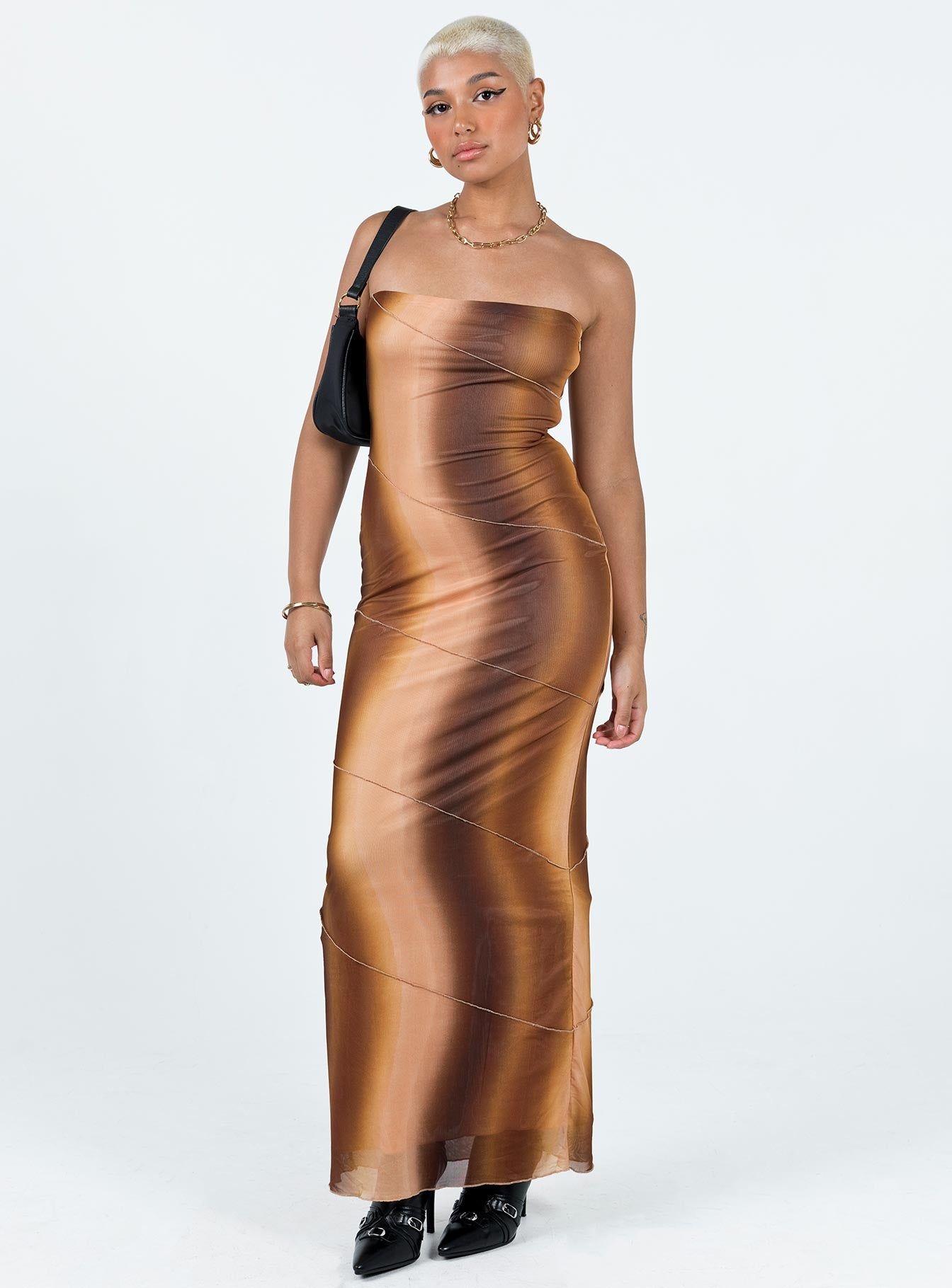 Luela Maxi Dress Brown sold by Princess Polly product image thumbnail 2