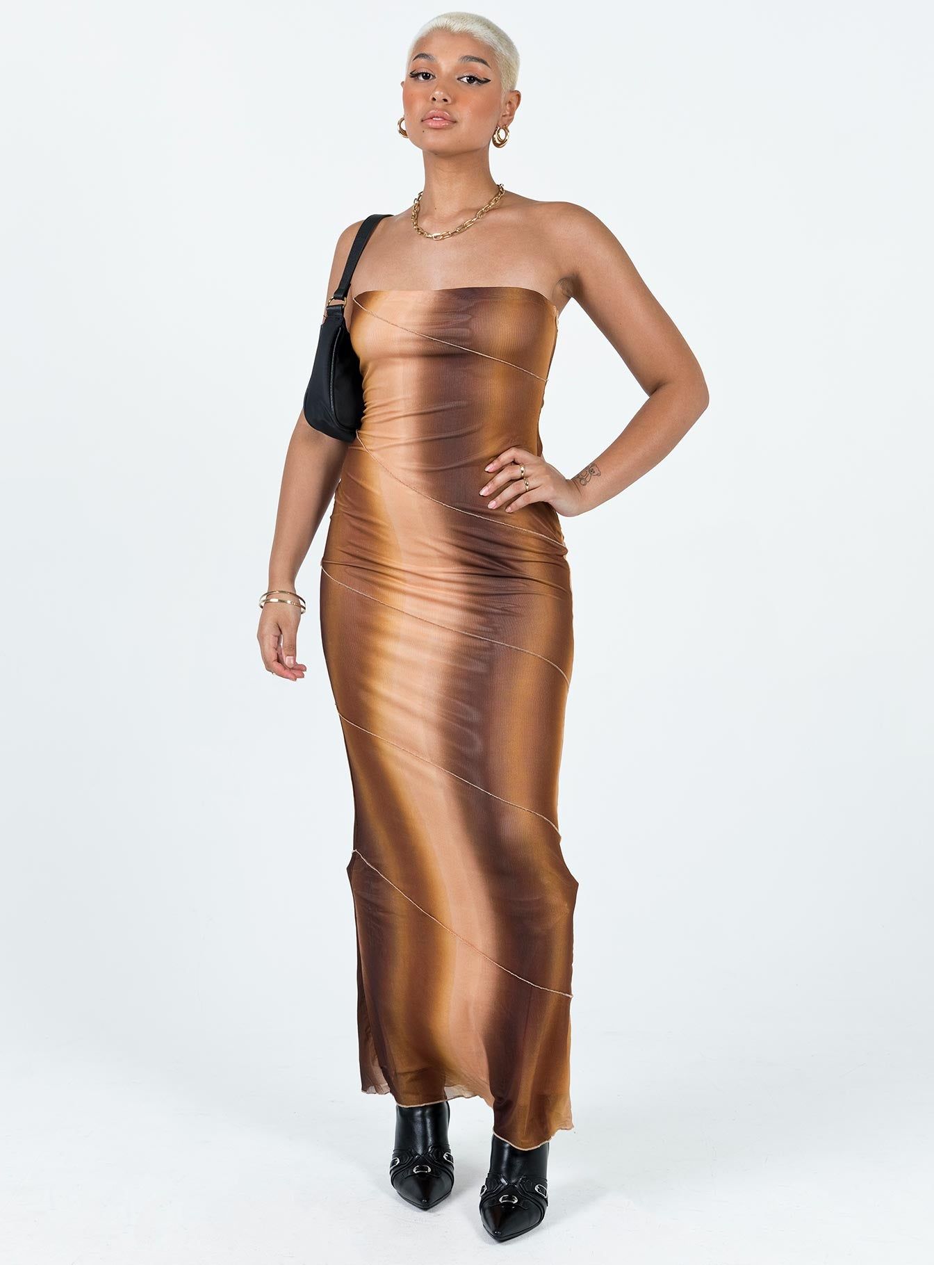 Luela Maxi Dress Brown sold by Princess Polly product image thumbnail 3