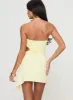 Twyla Strapless Mini Dress Yellow sold by Princess Polly