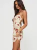 Carleton Mini Dress Cream / Floral sold by Princess Polly
